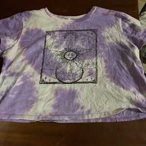 Sun tie dye crop top
